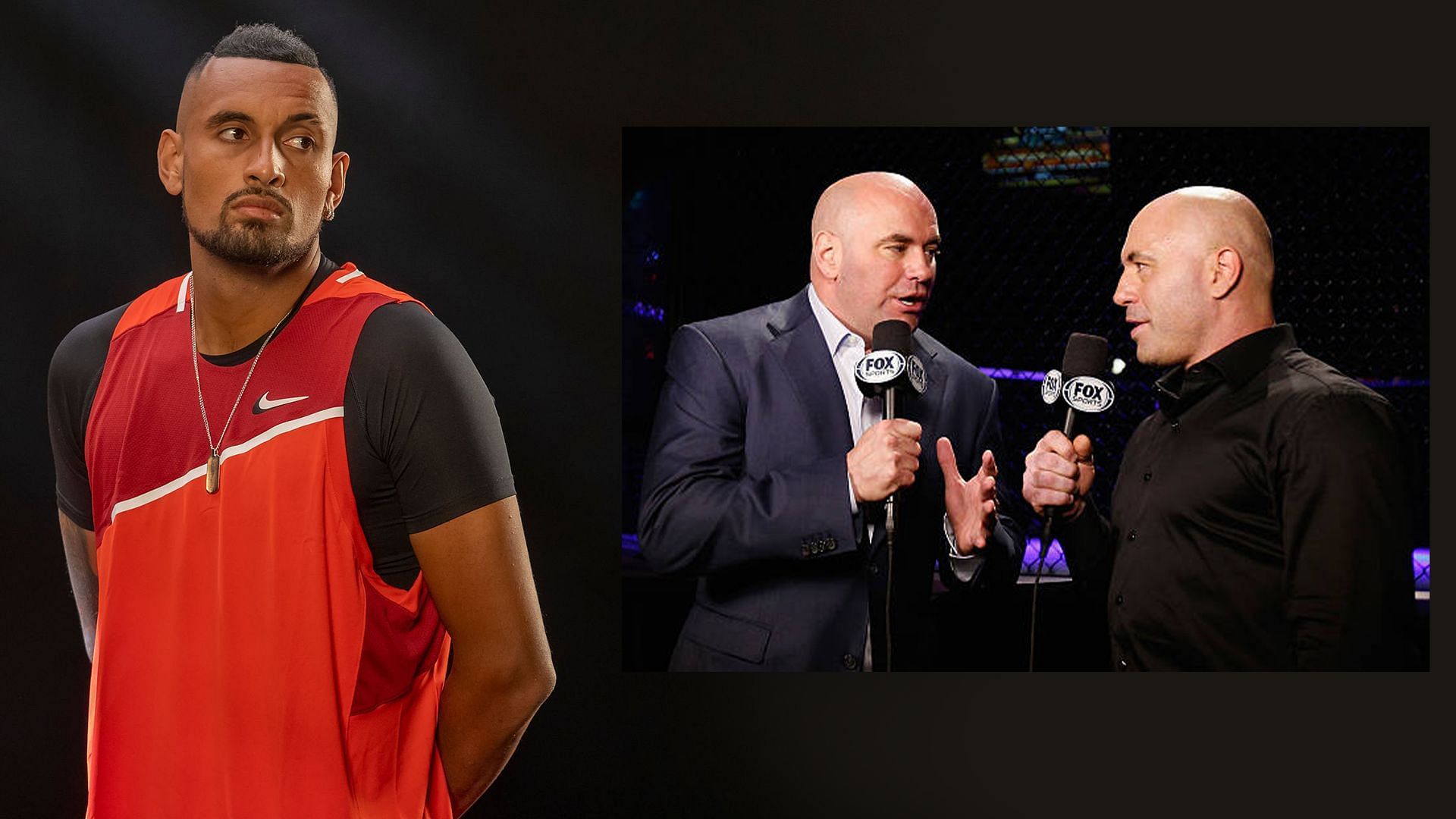 Nick Kyrgios called out a prominent podcast host for mistaking Dana White for Joe Rogan