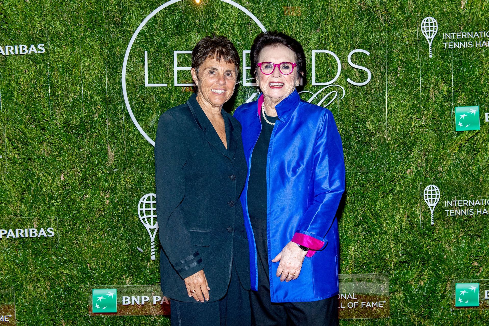 Billie Jean King and wife Ilana Kloss at the 2021 International Tennis Hall Of Fame Legends Ball