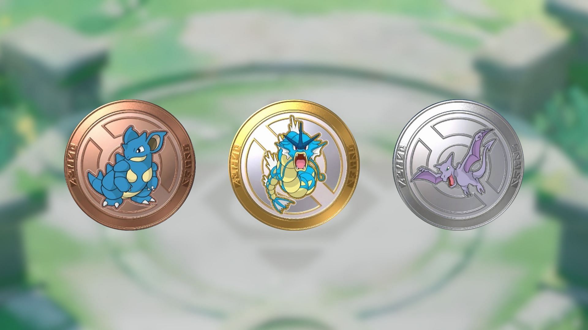 Nidoqueen, Gyarados, and Aerodactyl's Boost Emblems in Pokemon Unite (Image via The Pokemon Company)