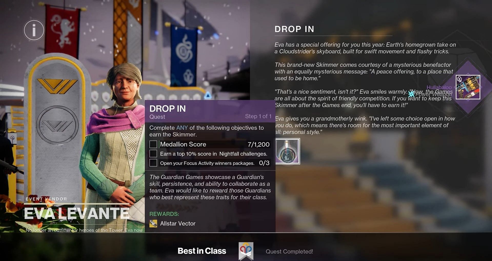 Drop In quest in Destiny 2 (Image via Bungie)