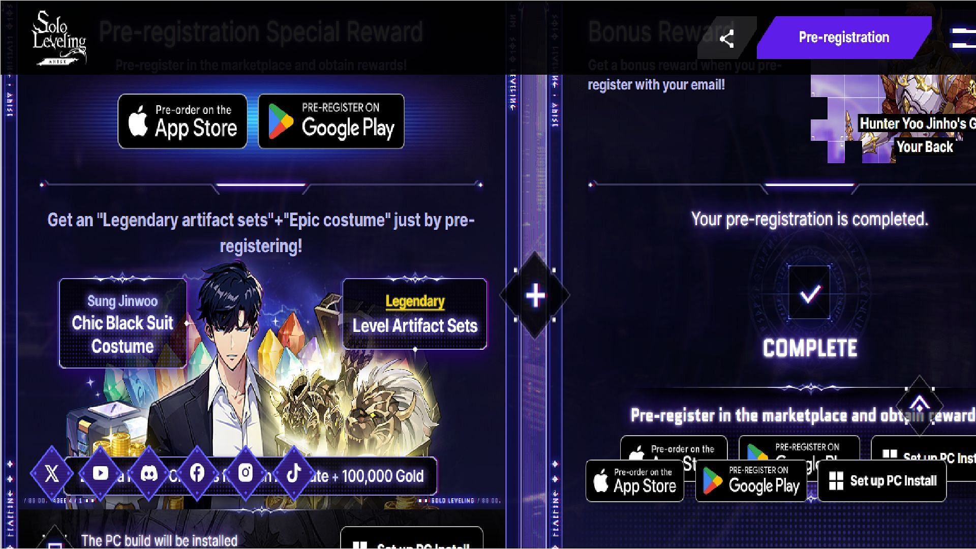 Here are the rewards promised by the developer (Image via Netmarble)