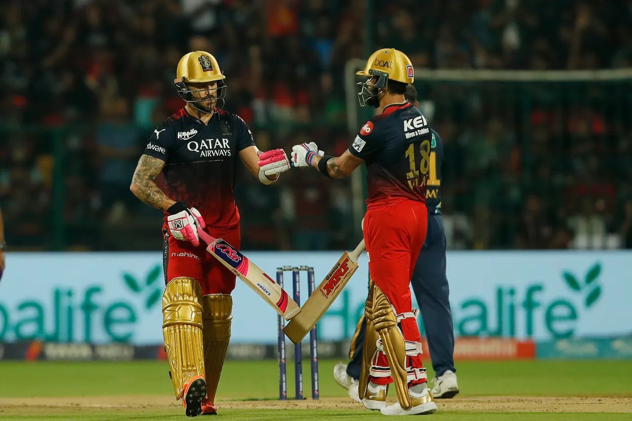 Faf du Plessis and Virat Kohli in action (Credits: iplt20.com)