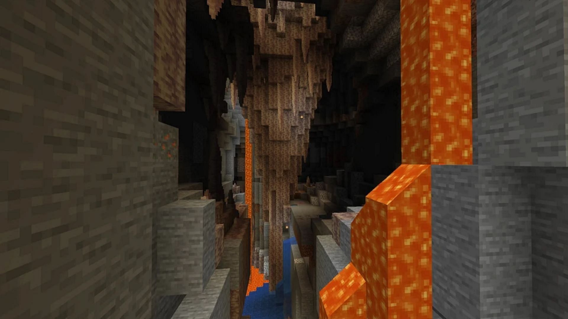 Dripstone caves may be the most dangerous of Minecraft&#039;s cave biomes (Image via Mojang)