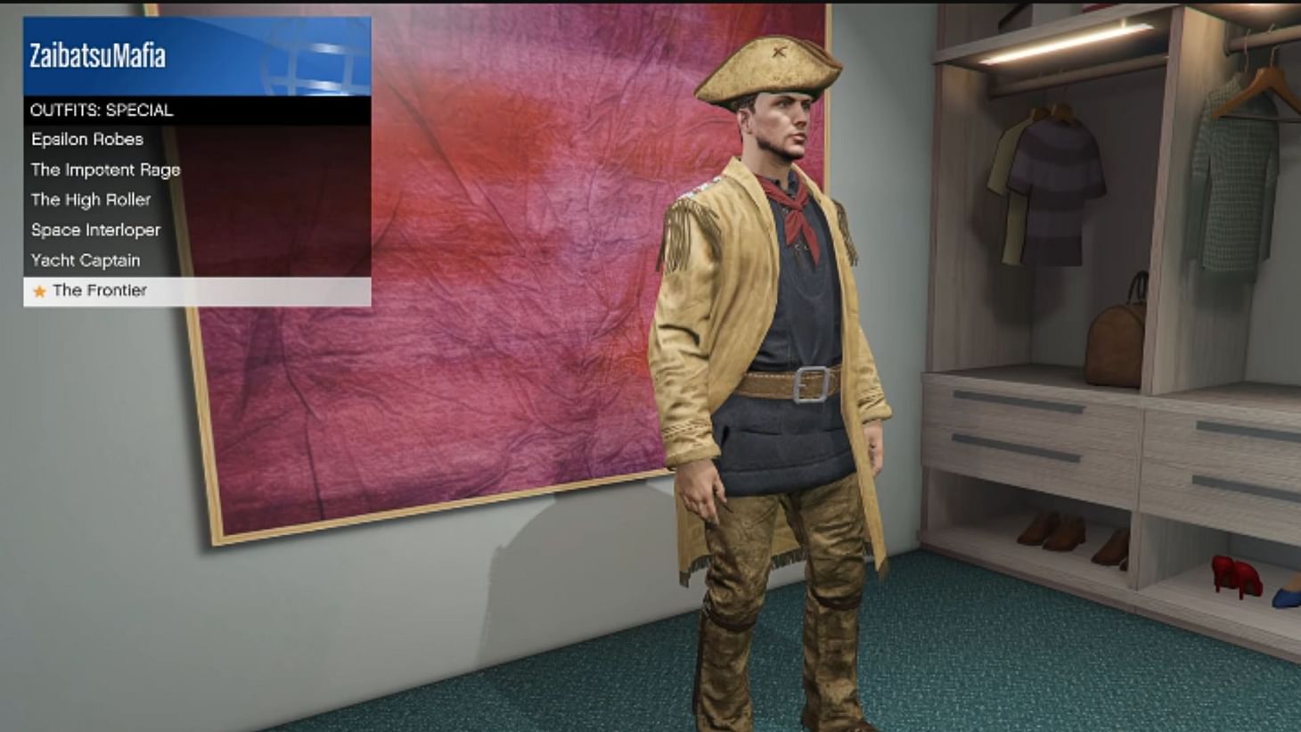 The Frontier outfit (Image via YouTube/GTA Series Videos)