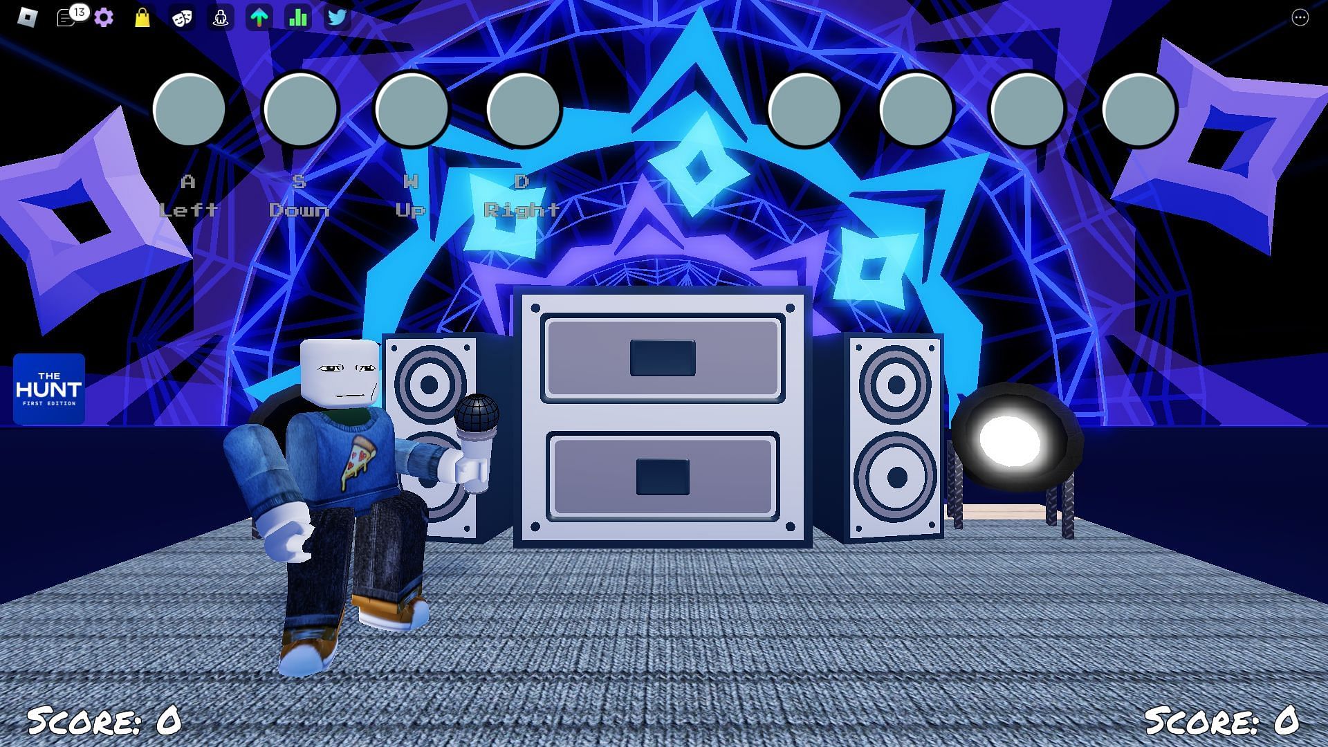 Performing a song for The Hunt (Image via Roblox)