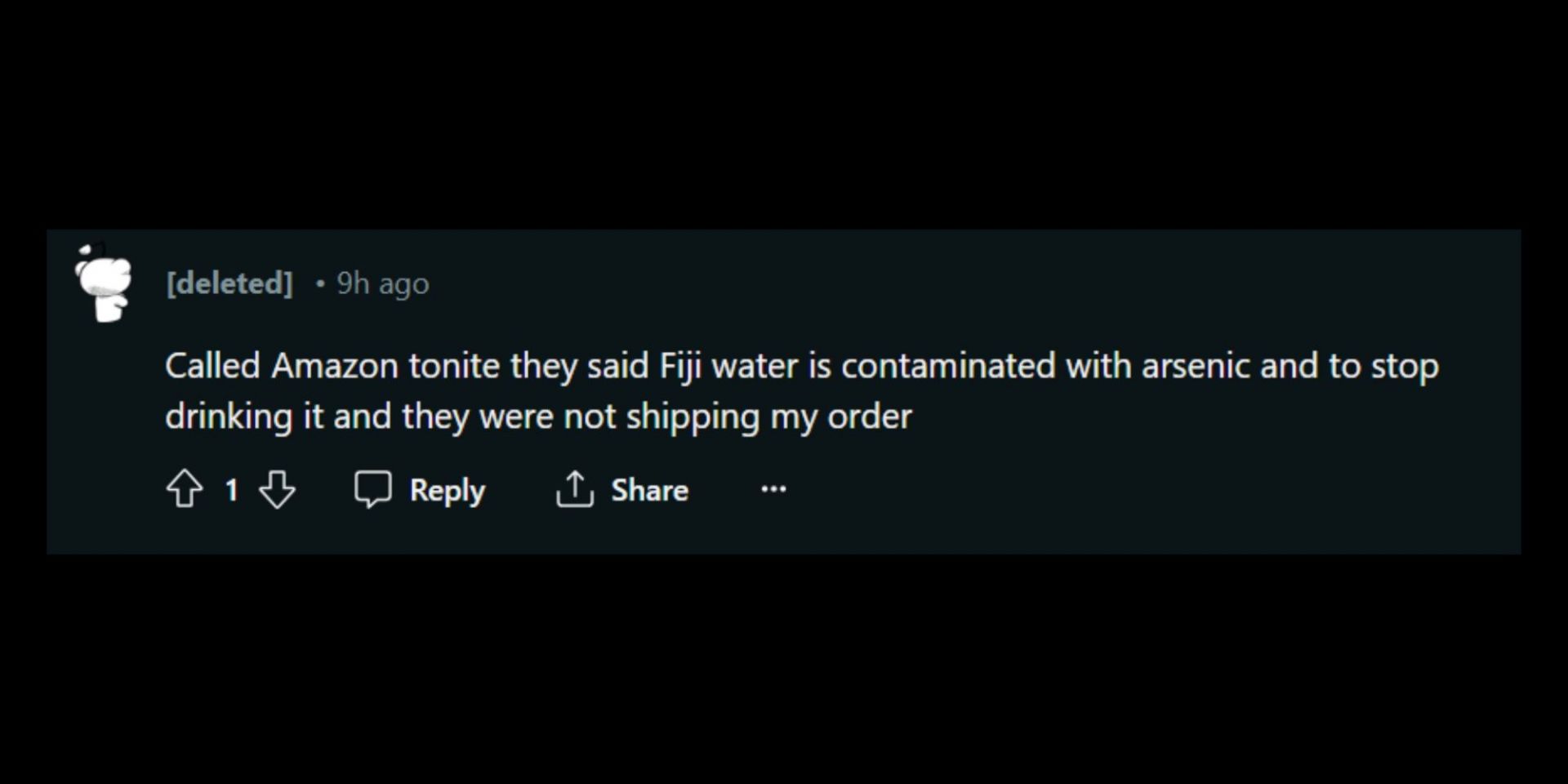 Fiji products spark recall concern amid Amazon safety notice sent to customers. (Image via Reddit/@Teds_Frozen_Head)