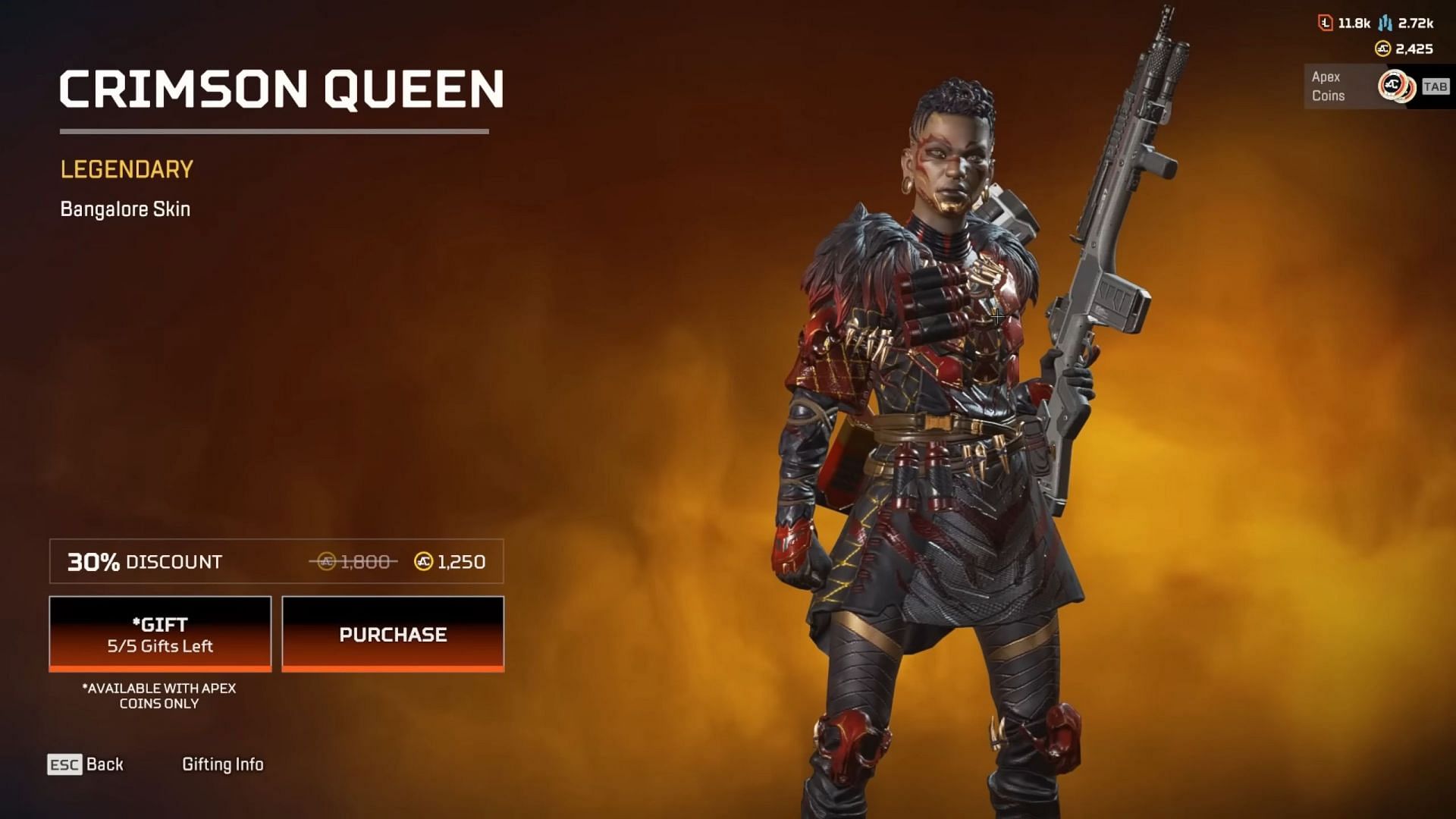 Crimson Queen skin (Image via Respawn Entertainment)