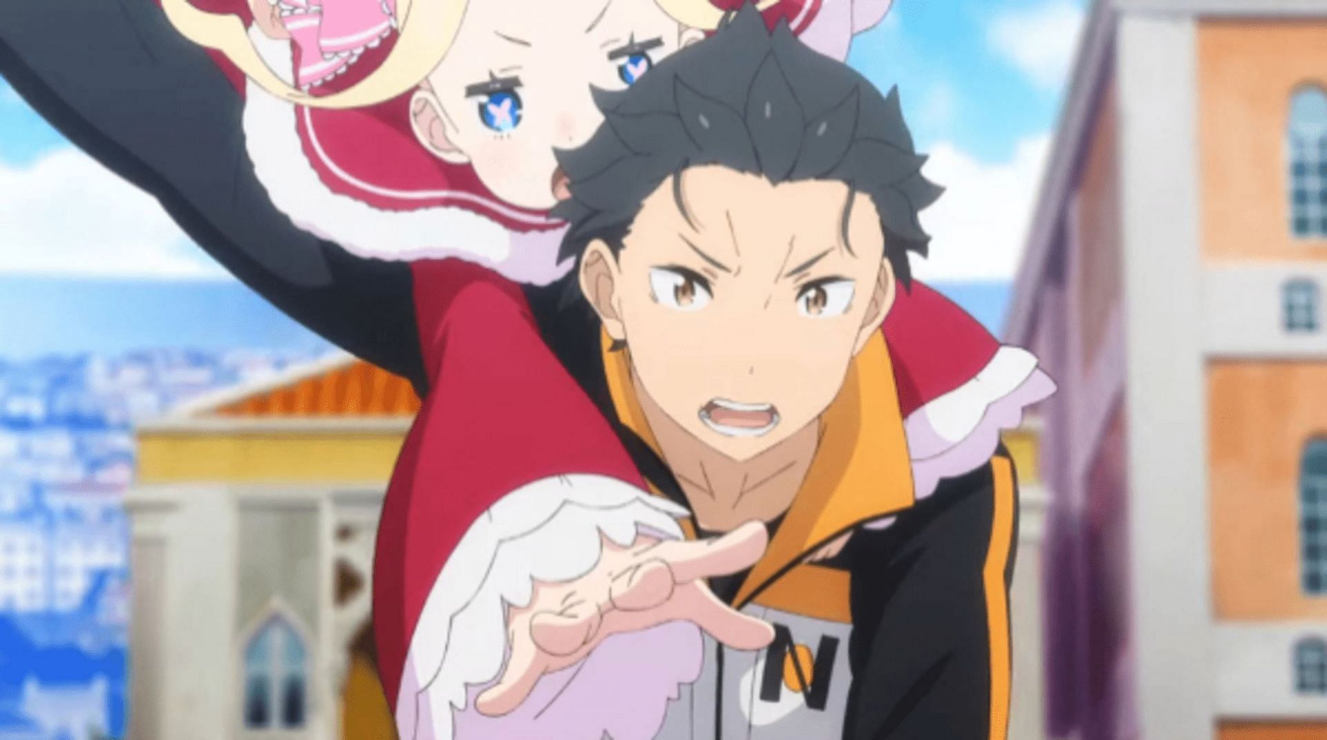 Beatrice and Subaru as seen in the Re:ZERO season 3 trailer (image via White Fox)