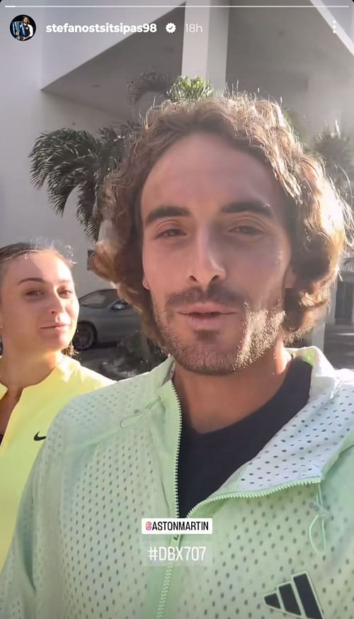 Stefanos Tsitsipas' Instagram story