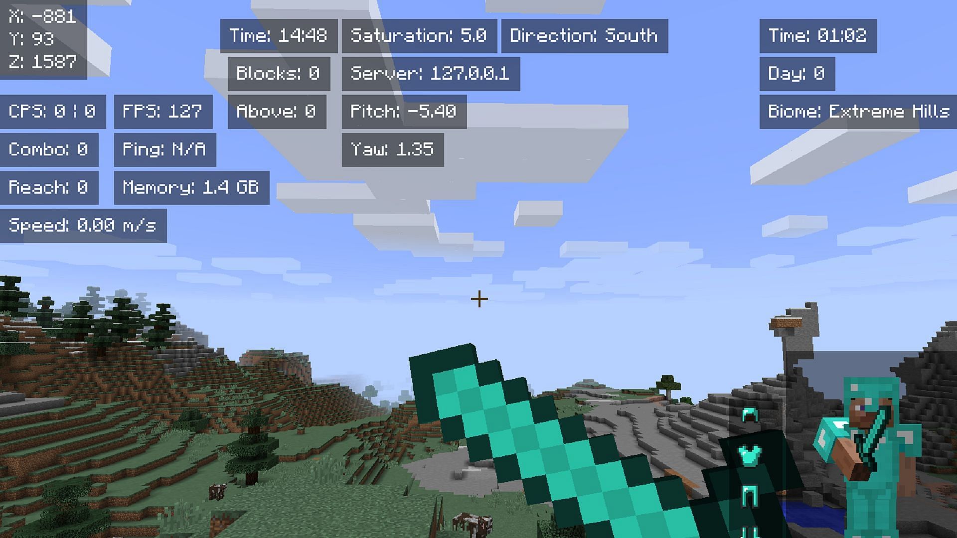 EvergreenHUD adds helpful information for Minecraft PvP, minigames, and more (Image via Polyfrost/Modrinth)