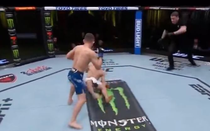 UFC Vegas 87: Umar Nurmagomedov gets dropped by Bekzat Almakhan in first minute of Round 1, comes back to win via UD in dominant showing