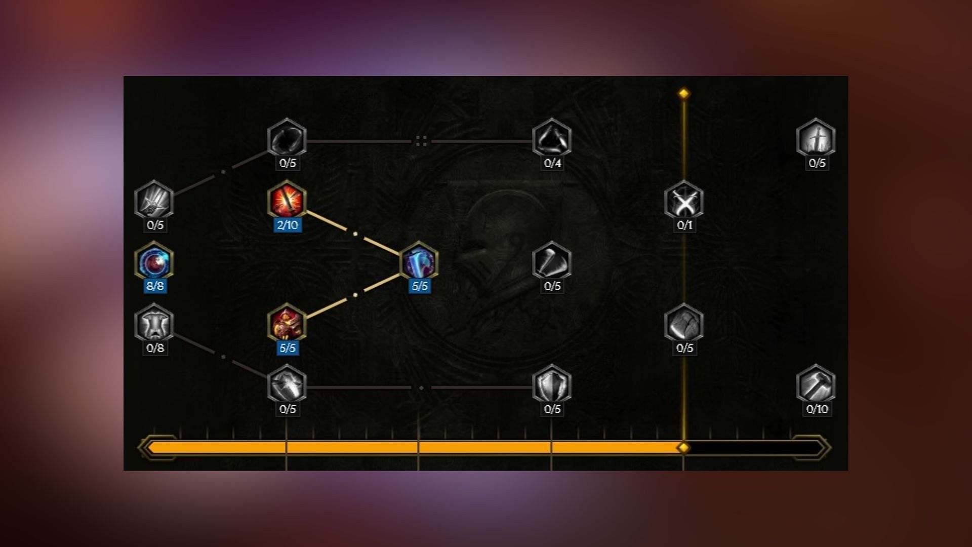 Passive Skill tree for Forgebreath build (Image via Eleventh Hour Games)