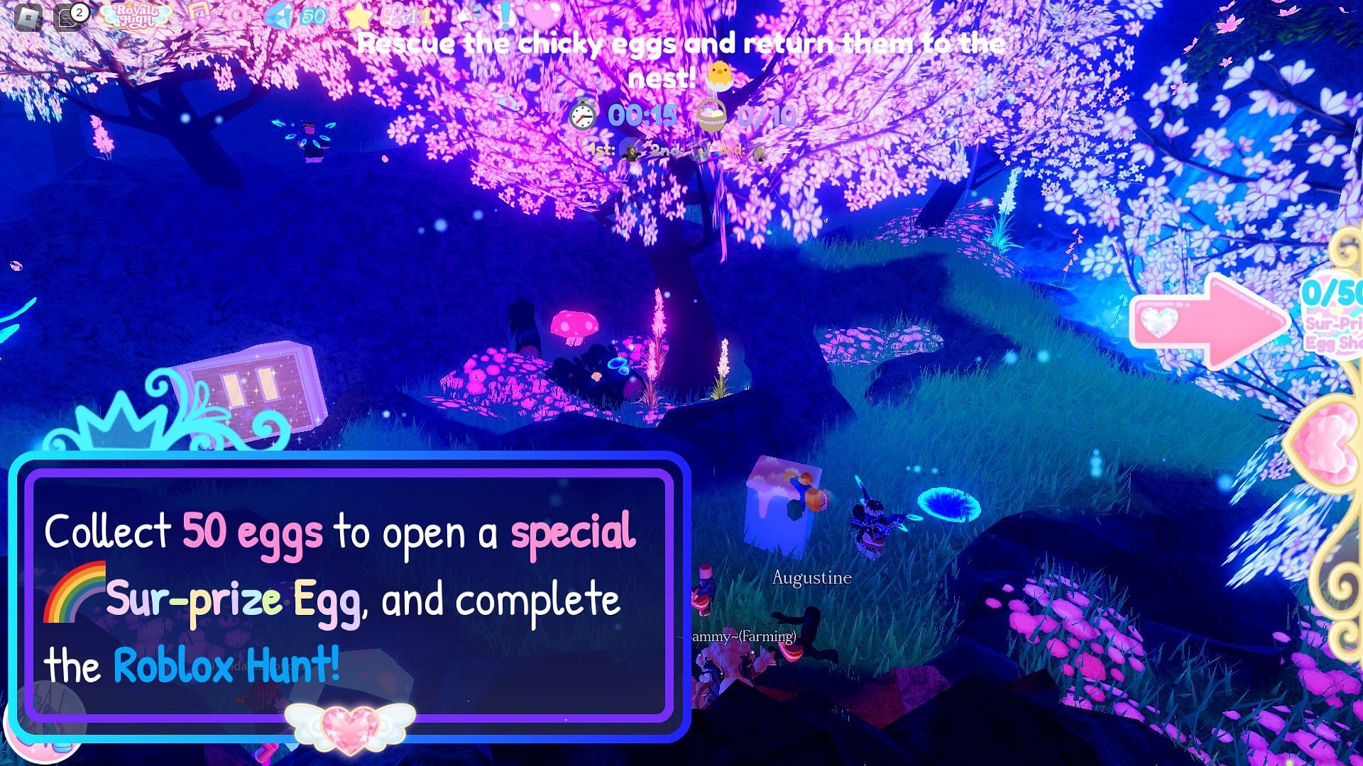 Instructions for the egg hunt (Image via Roblox)