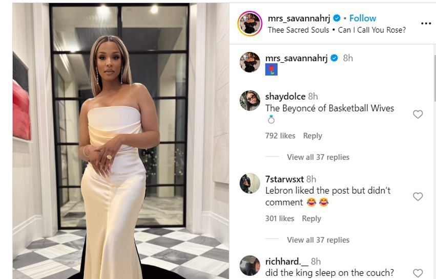 Savanah James had fans impressed by her outfit. (Image via Savannah James, Instagram)