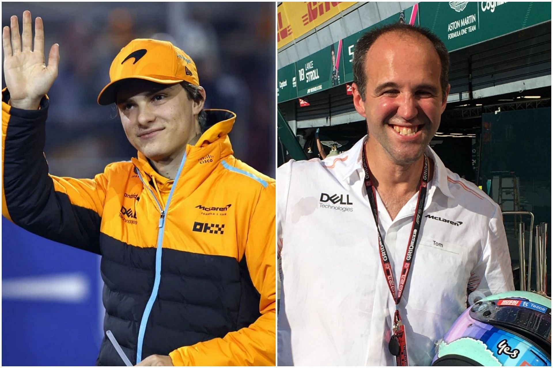 Oscar Piastri (L) and Tom Stallard (R) (Collage via Sportskeeda)