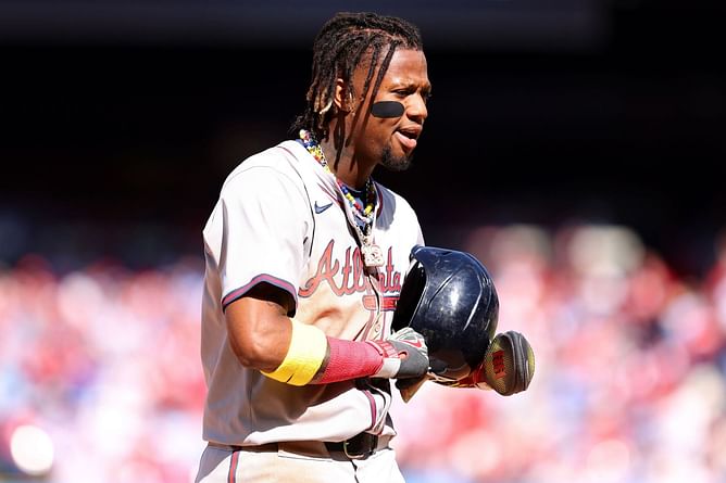 “Baseball’s John Wick reporting for duty” - Fans react as Ronald Acuna Jr. embraces a monochromatic style for Braves-Phillies Opening Day