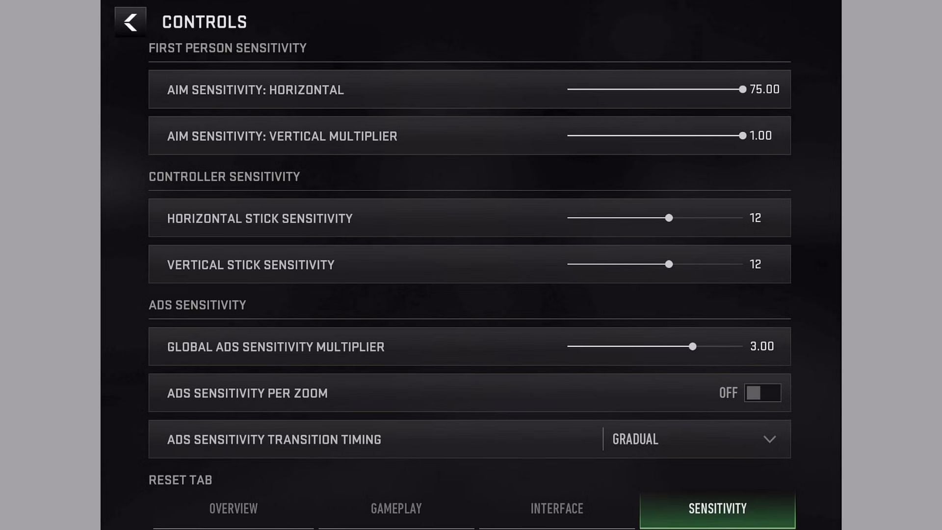 Controller settings menu in Warzone Mobile (Image via iamDUKE/YouTube)