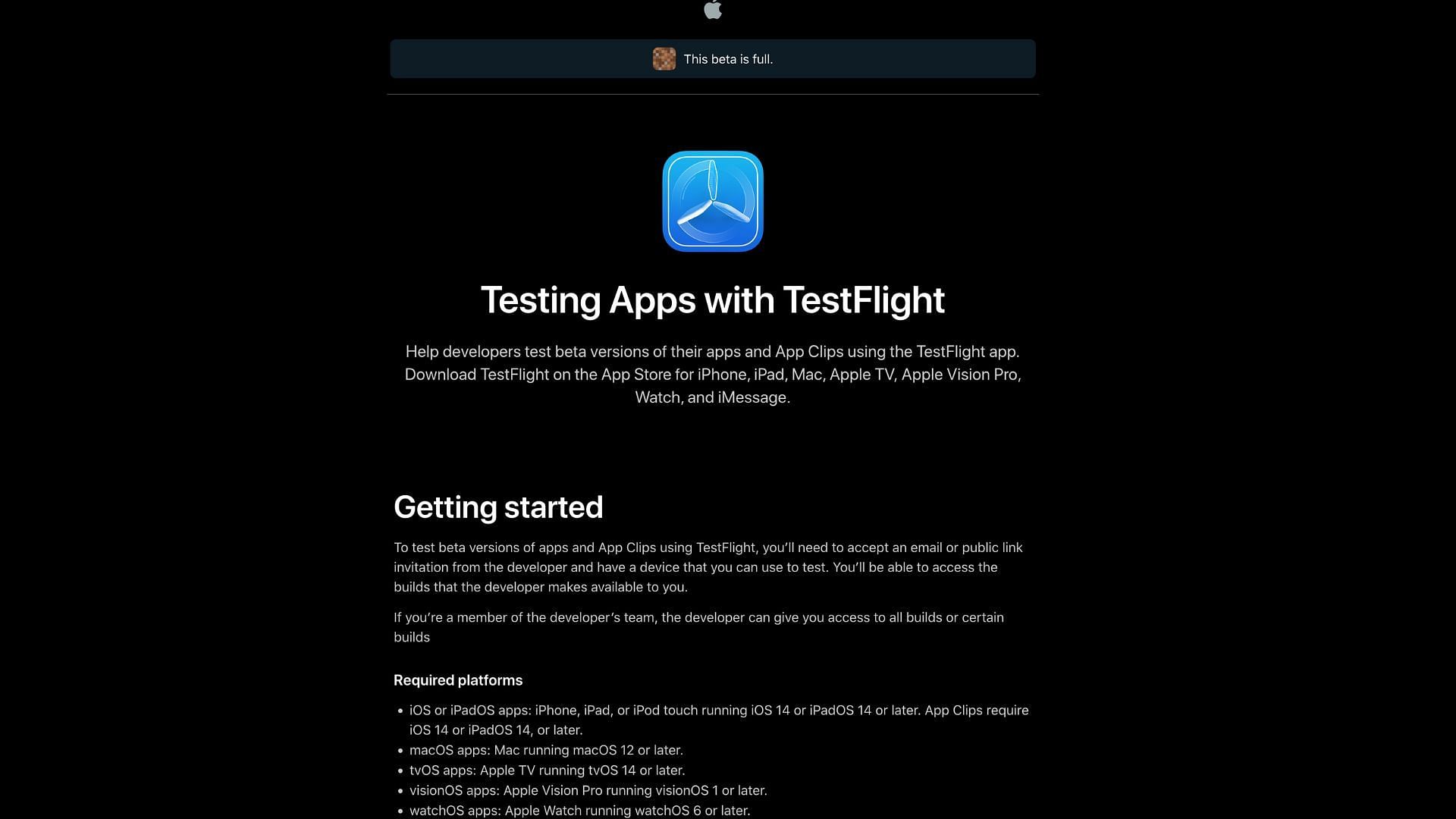 Test Flight for iOS users to play Minecraft preview (Image via Apple)