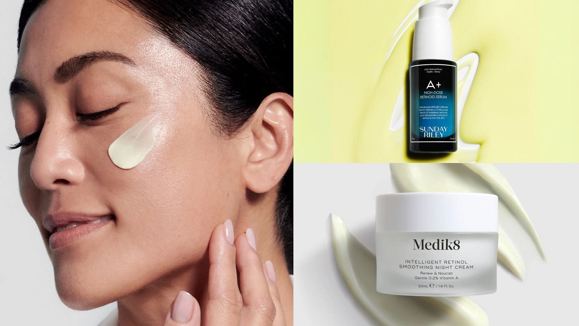 Retinol vs Retinoid for skin (Image via Sunda Riley, Medik 8)