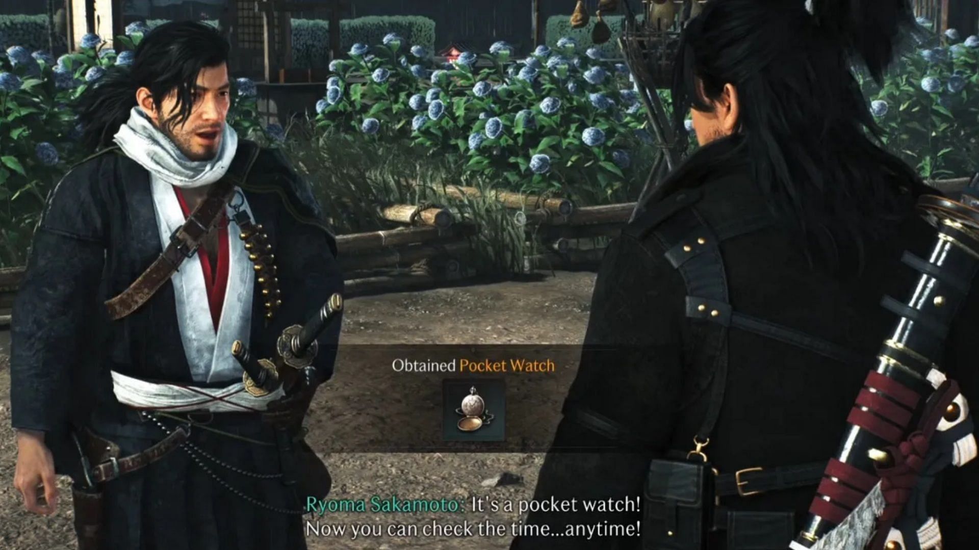 Ryoma gifts you the Pocket Watch in Rise of the Ronin (Image via Team Ninja)