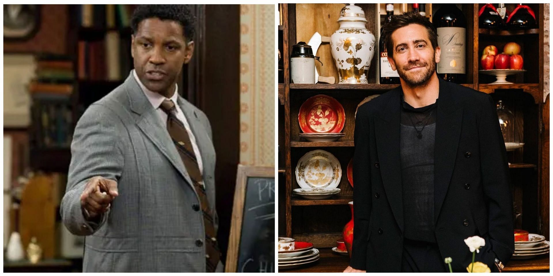 Denzel Washington and Jake Gyllenhaal. (Image via Jake Gyllenhaal,  Instagram, Amazon Prime)