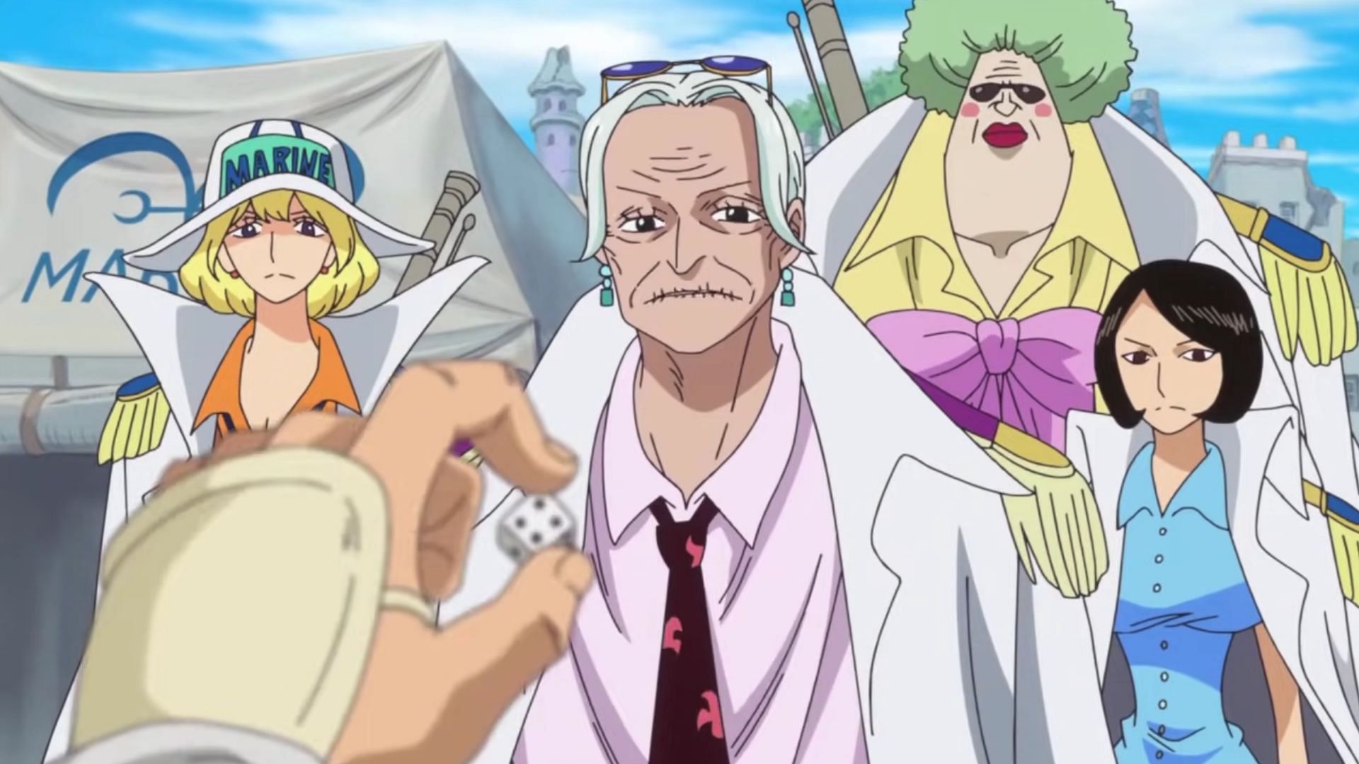 Vice Admiral Hototogisu can be seen on the left (Image via Toei Animation)