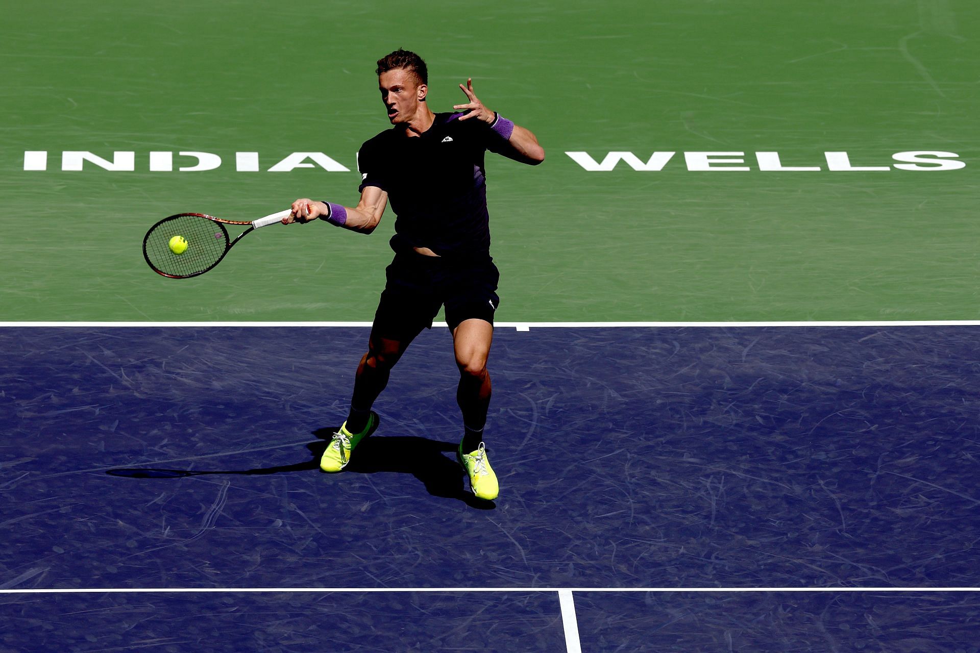 Jiri Lehecka at the 2024 BNP Paribas Open.