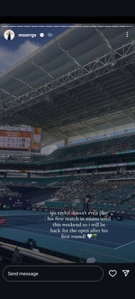 Morgan Riddle's Instagram story