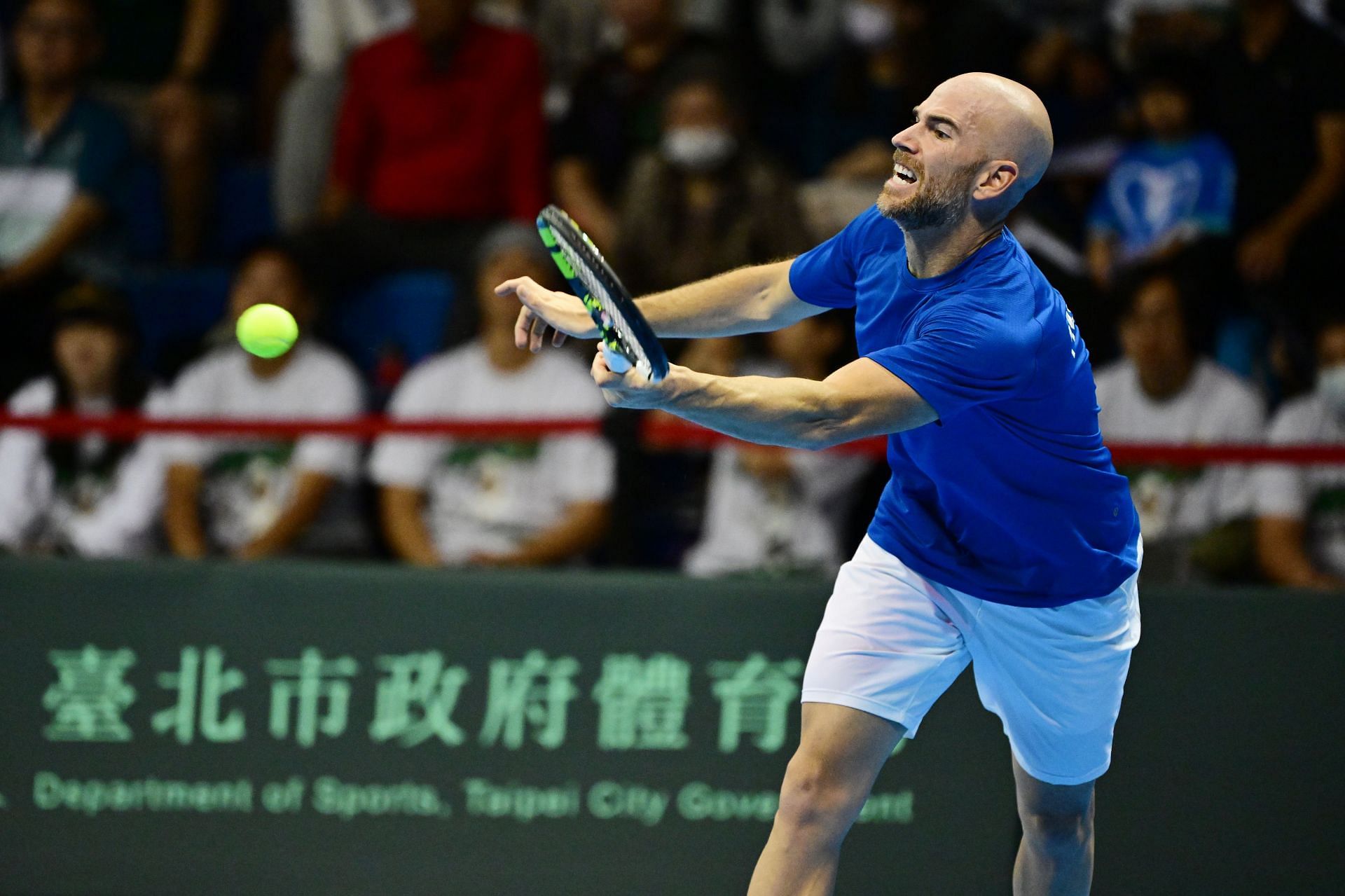 Adrian Mannarino at the 2024 Davis Cup qualifiers.