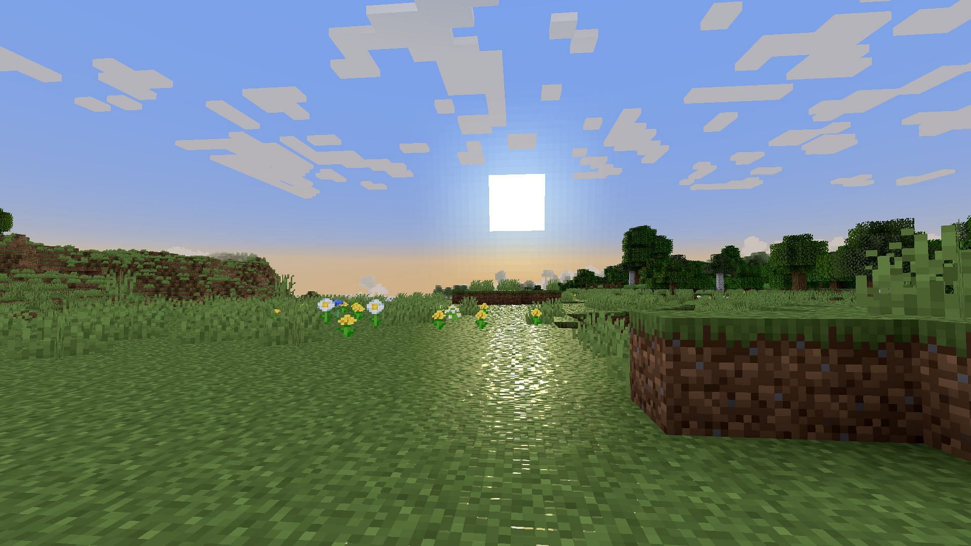 This Minecraft shader adds nice reflections without a major performance impact (Image via Mojang Studios || Rin/Modrinth)