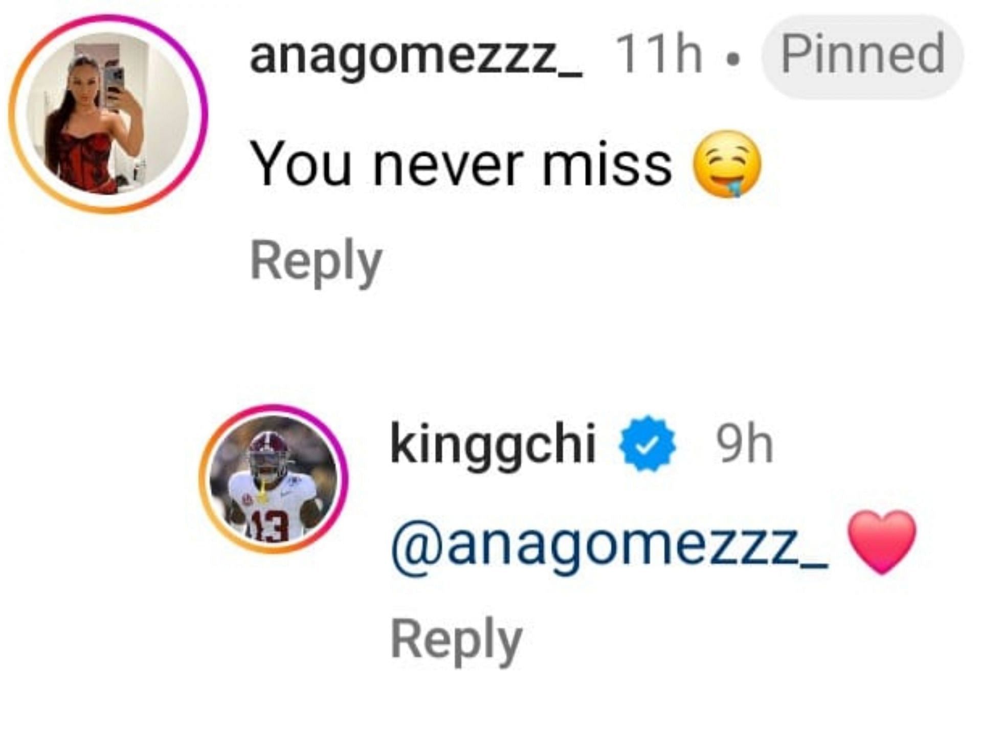 Ana Gomez&#039;s reaction to the post.