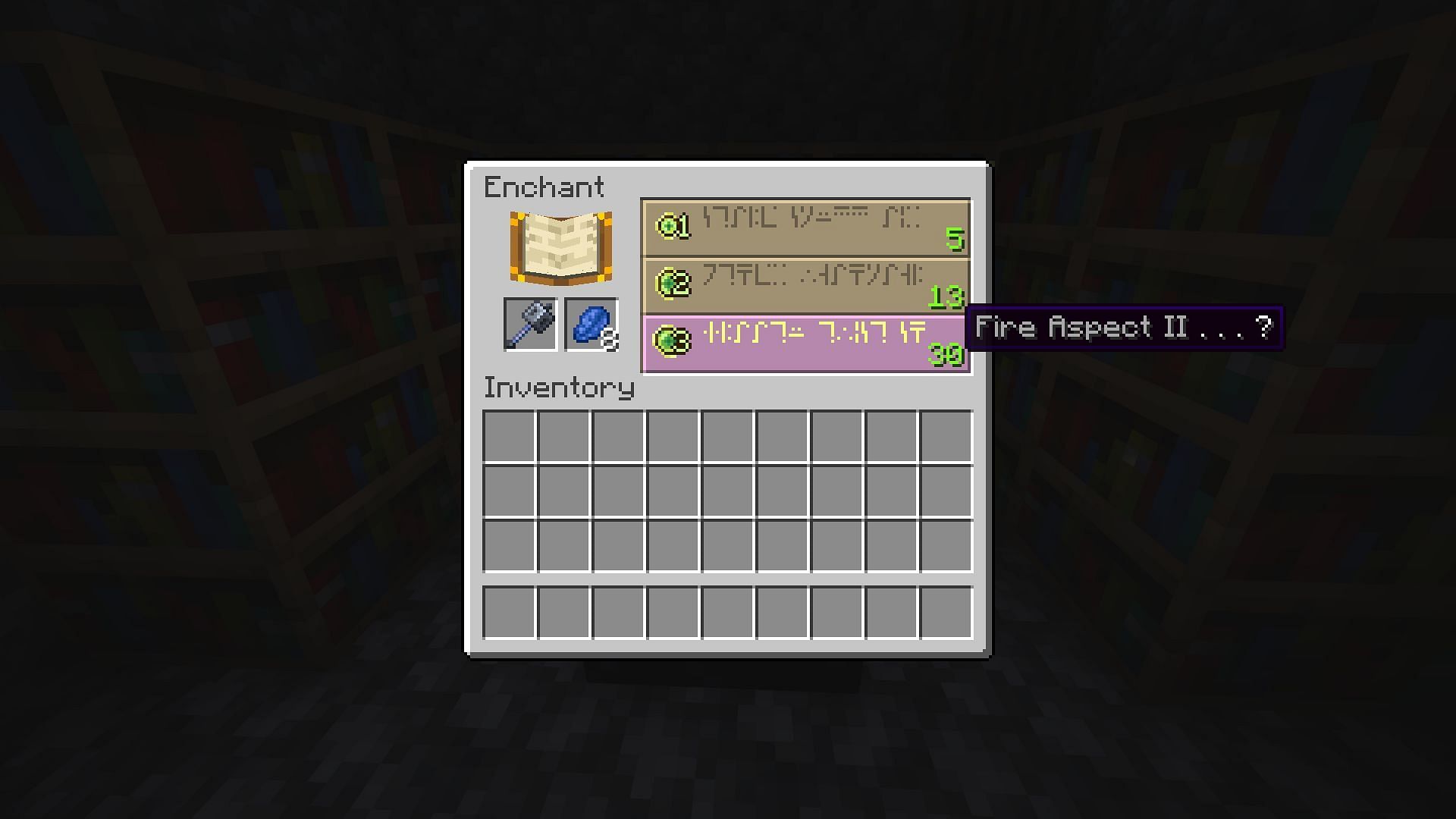 Applying enchantments to a mace (Image via Mojang)