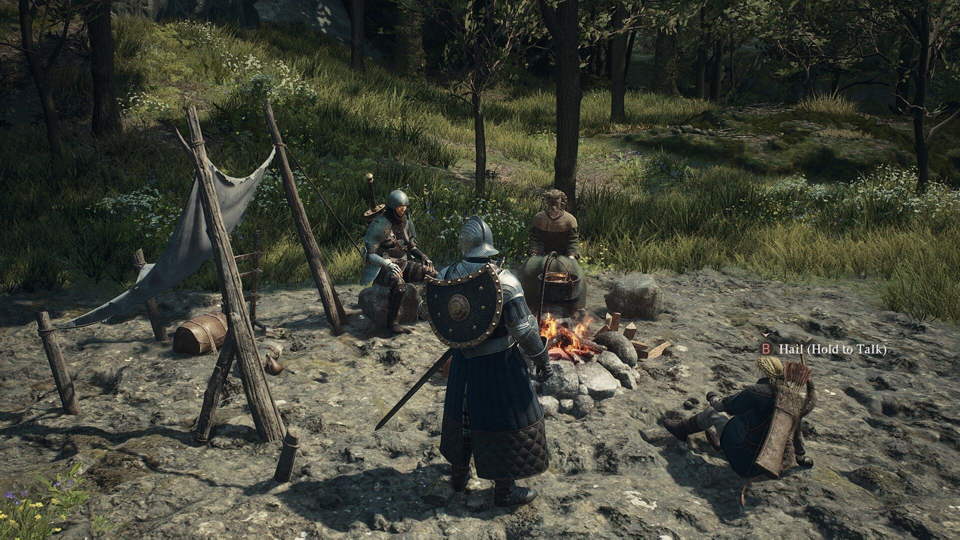 Camping with the boys! What more can an Arisen ask for? (Image via Capcom)