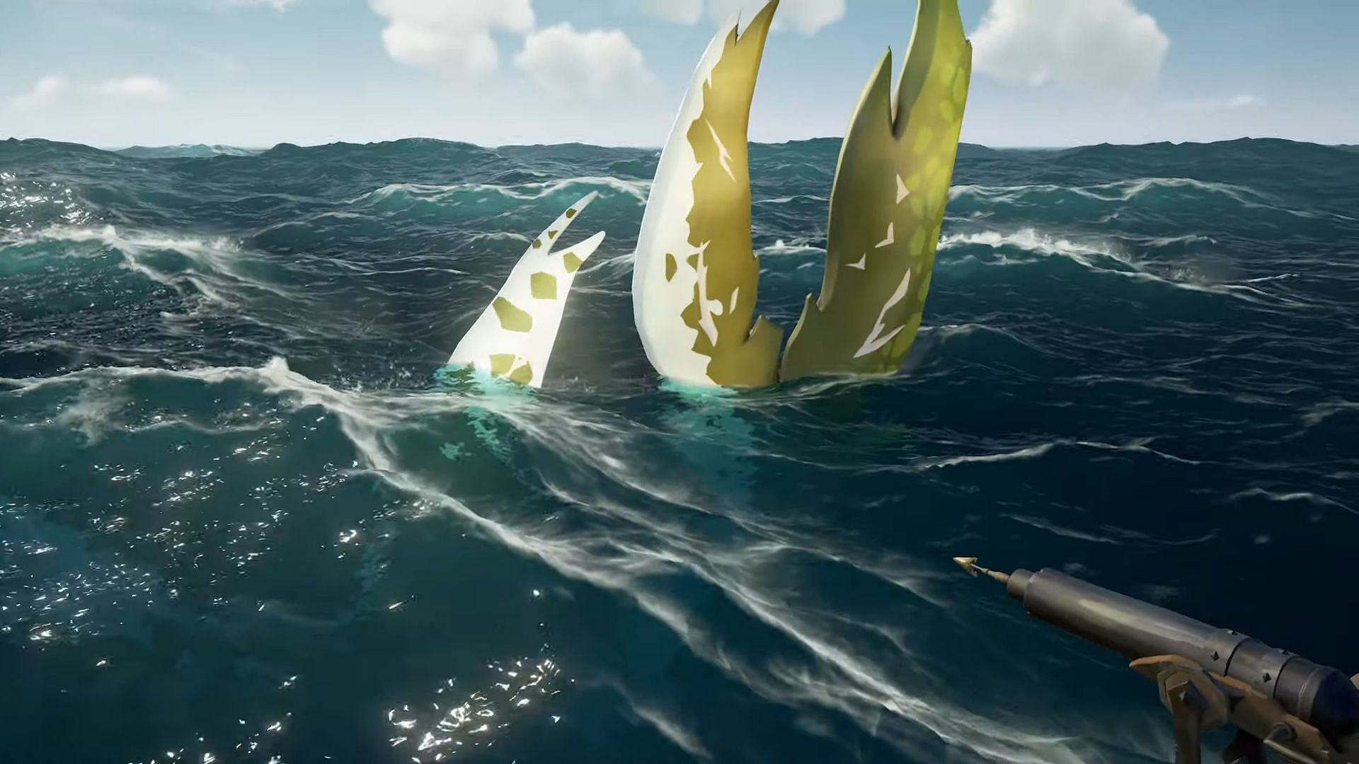The Megalodon will float tail up for a while after it is defeated (Image via Rare/ Trunath on YouTube)