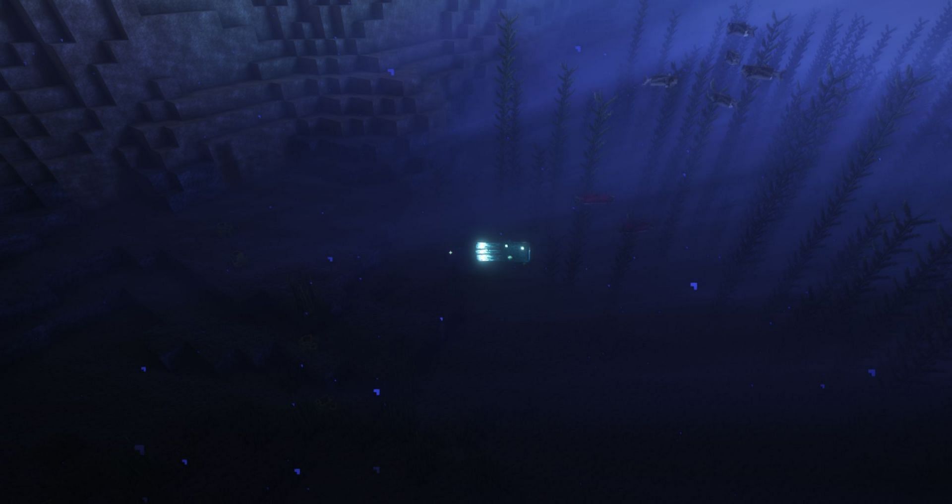 Glow squid are easy to spot in any body of water (Image via Mojang)