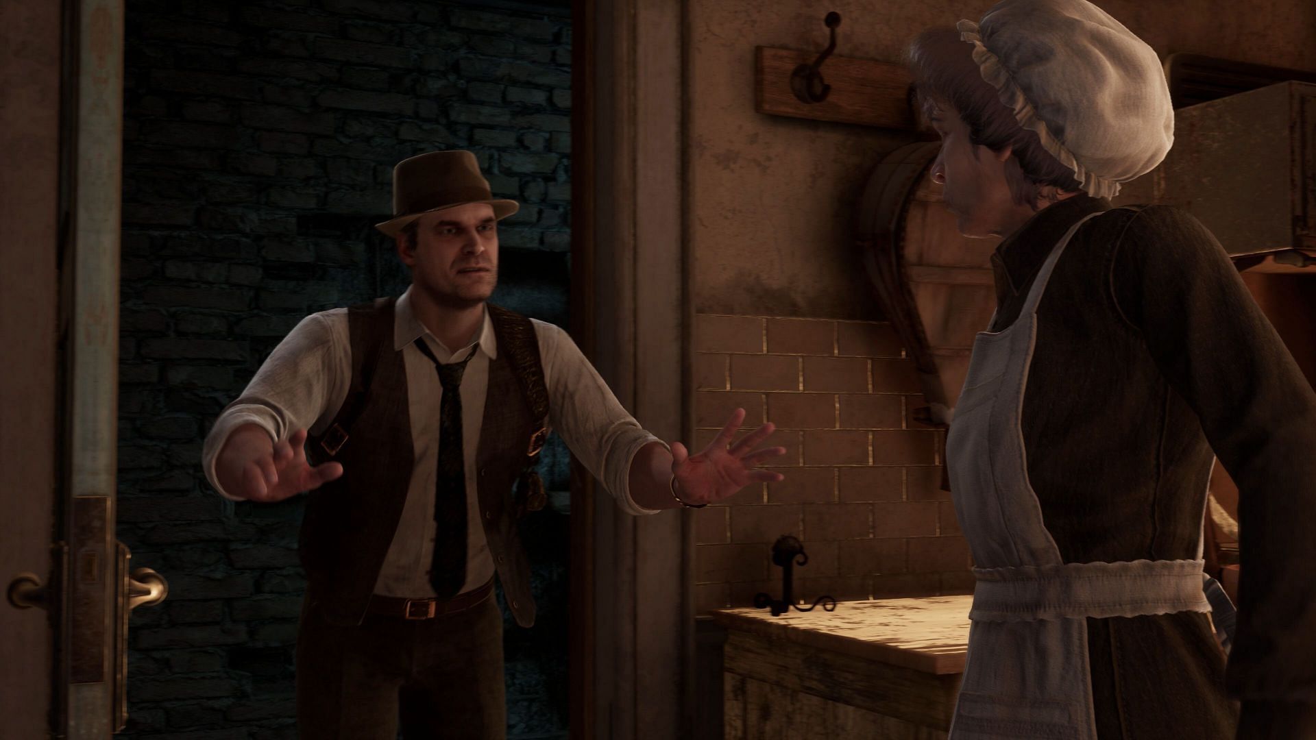 Players will solve the mysteries of Derceto Mansion as Emily and Edward (Image via THQ Nordic)