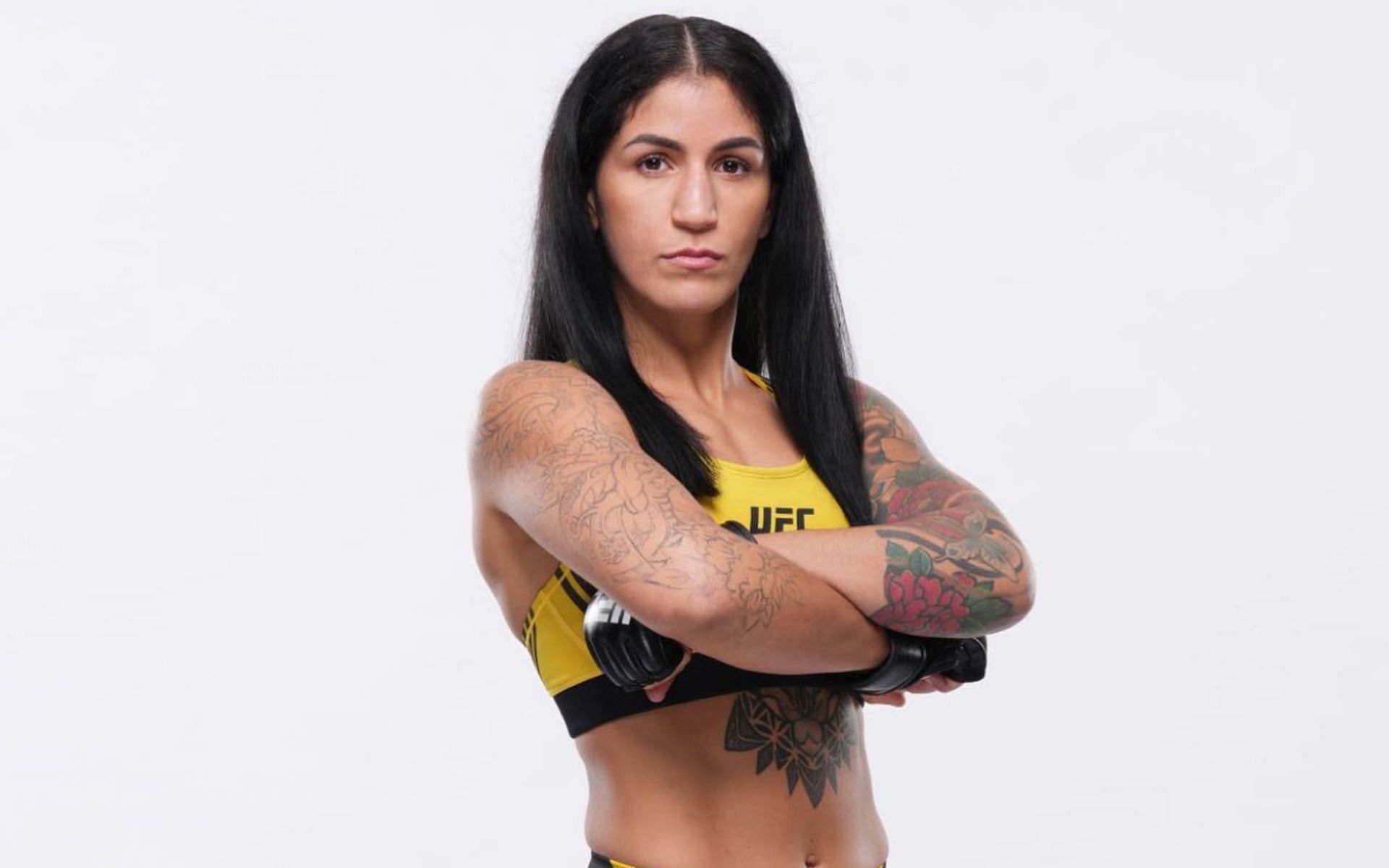 Pannie Kianzad from her bout with Ketlen Vieira at UFC London [Photo Courtesy @panniekianzad on Instagram]