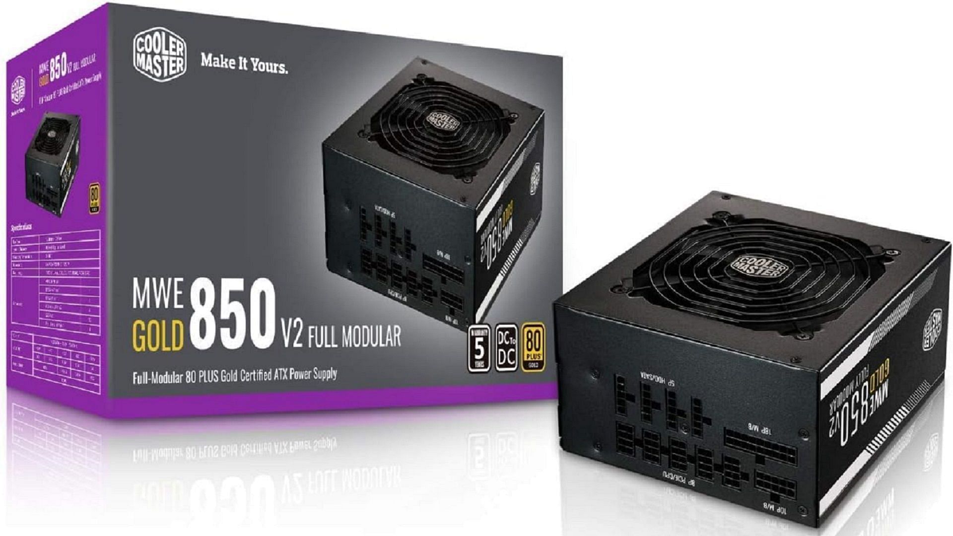 Cooler Master MWE Gold 850 V2 PSU (Image via Cooler Master/Amazon)