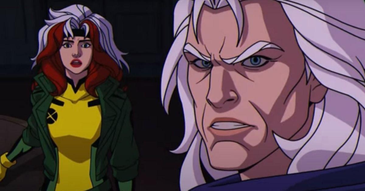 Rogue and Magneto in X-Men &#039;97 (Image via GabrielSkyline@YouTube)