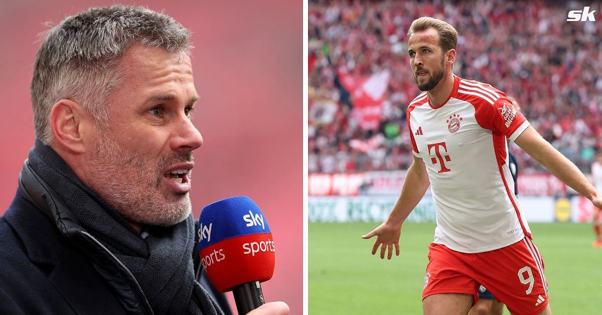 Harry Kane and Jamie Carragher share a fun moment after Bayern reach Champions League quarter-finals