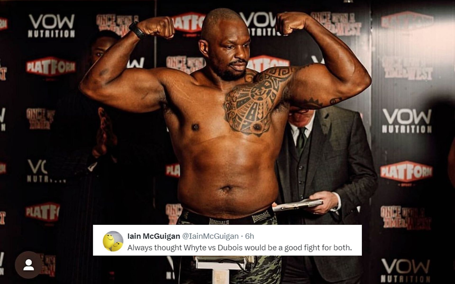 Fans react to  Dillian Whyte