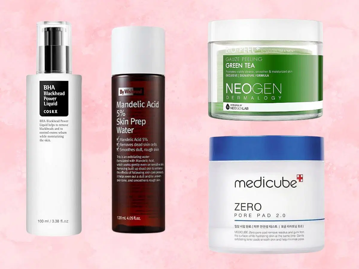 Korean skincare exfoliators (Image via Sportskeeda)