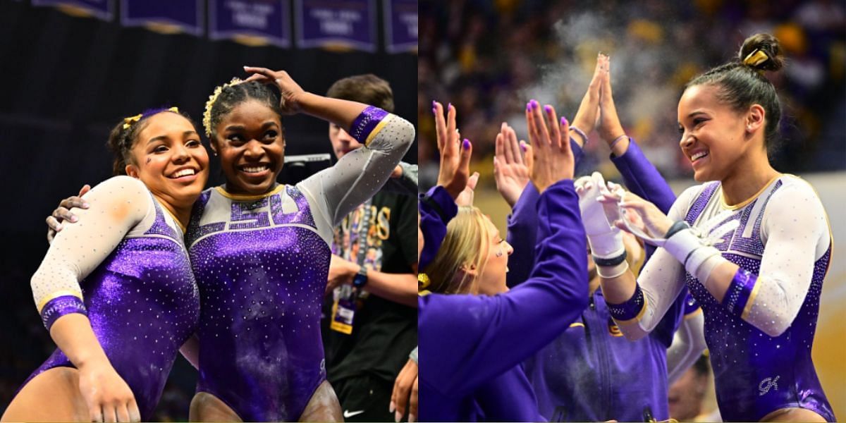 LSU Gymnastics defeat North Carolina. 