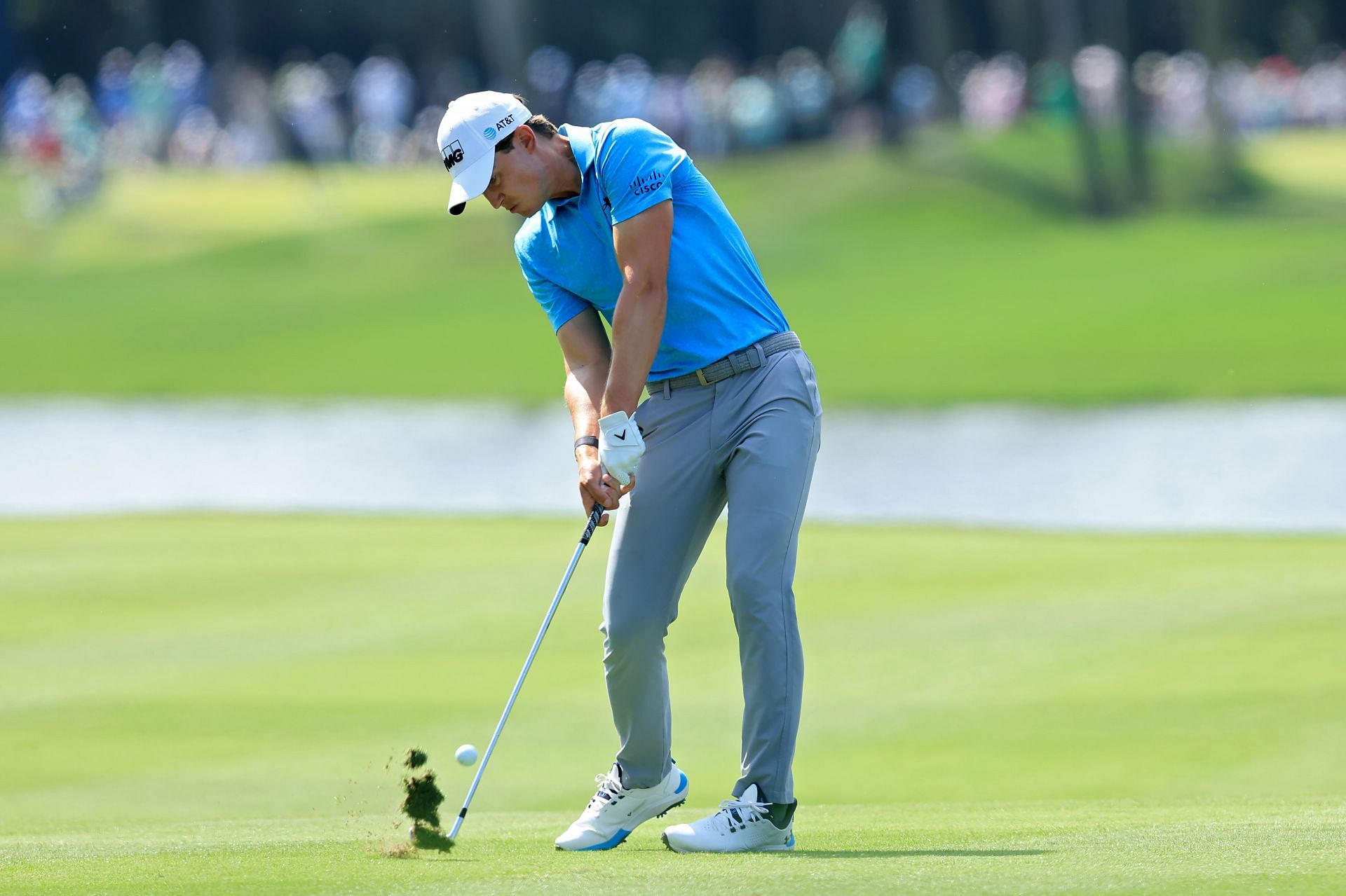 Maverick McNealy during the final round of the Players Championship