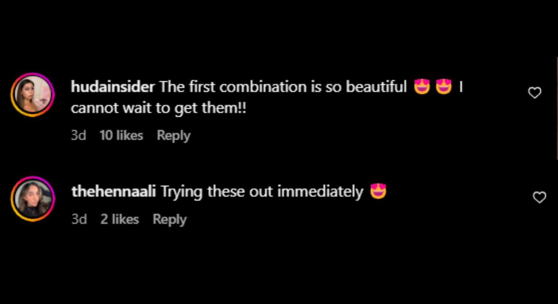 Fan reactions on Huda Beauty&#039;s Faux Filler Lip gloss (Image via Instagram/@hudabeauty)