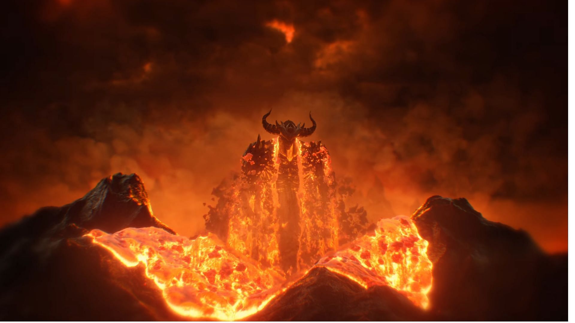 A view of the demonic world that can be seen through the gateway of the spray (Image via Riot Games)