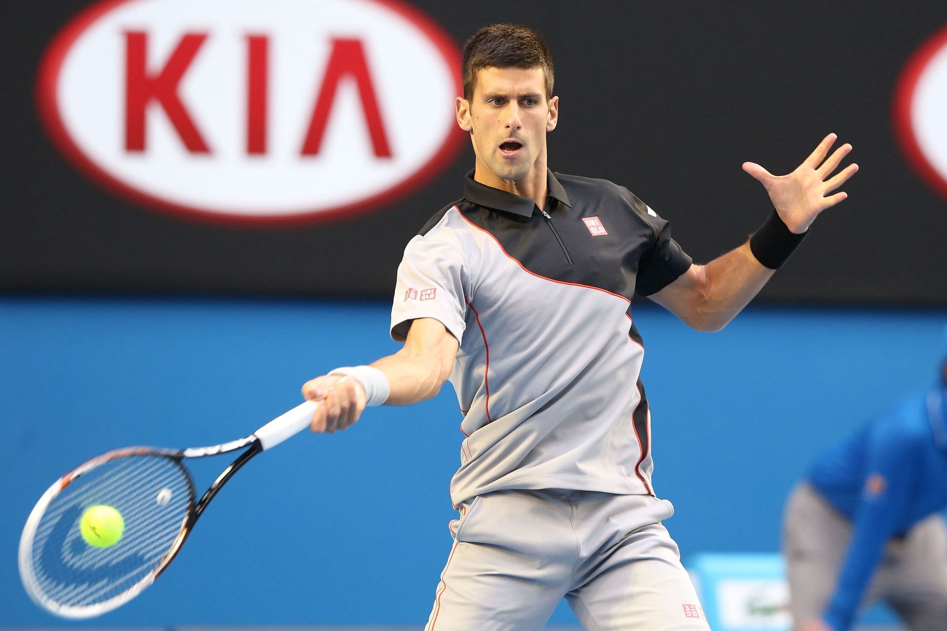 Novak Djokovic at the 2014 Australian Open Quarterfinal against Stanislas Wawrinka