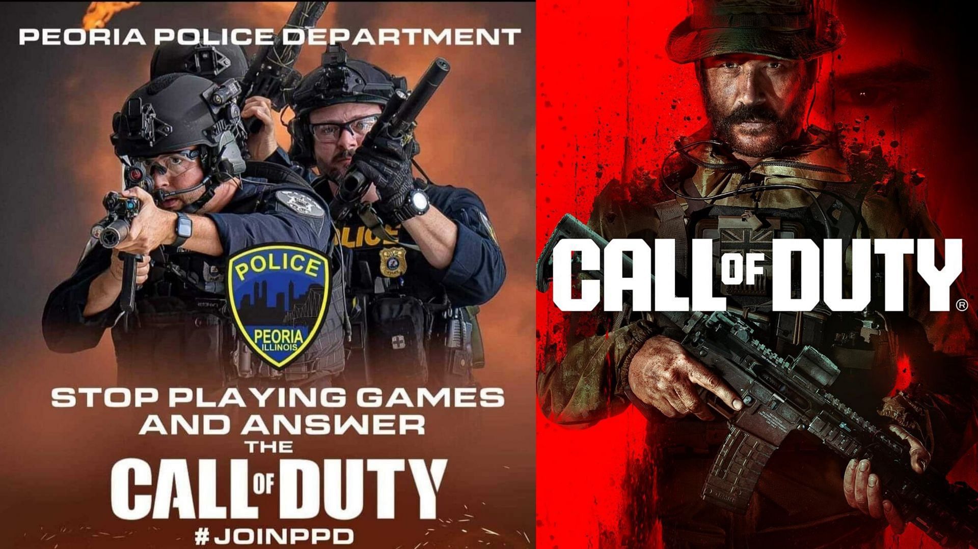 US police use Call of Duty on recruitment poster, apologizes later (Image via Activision || X@Call of Duty News)