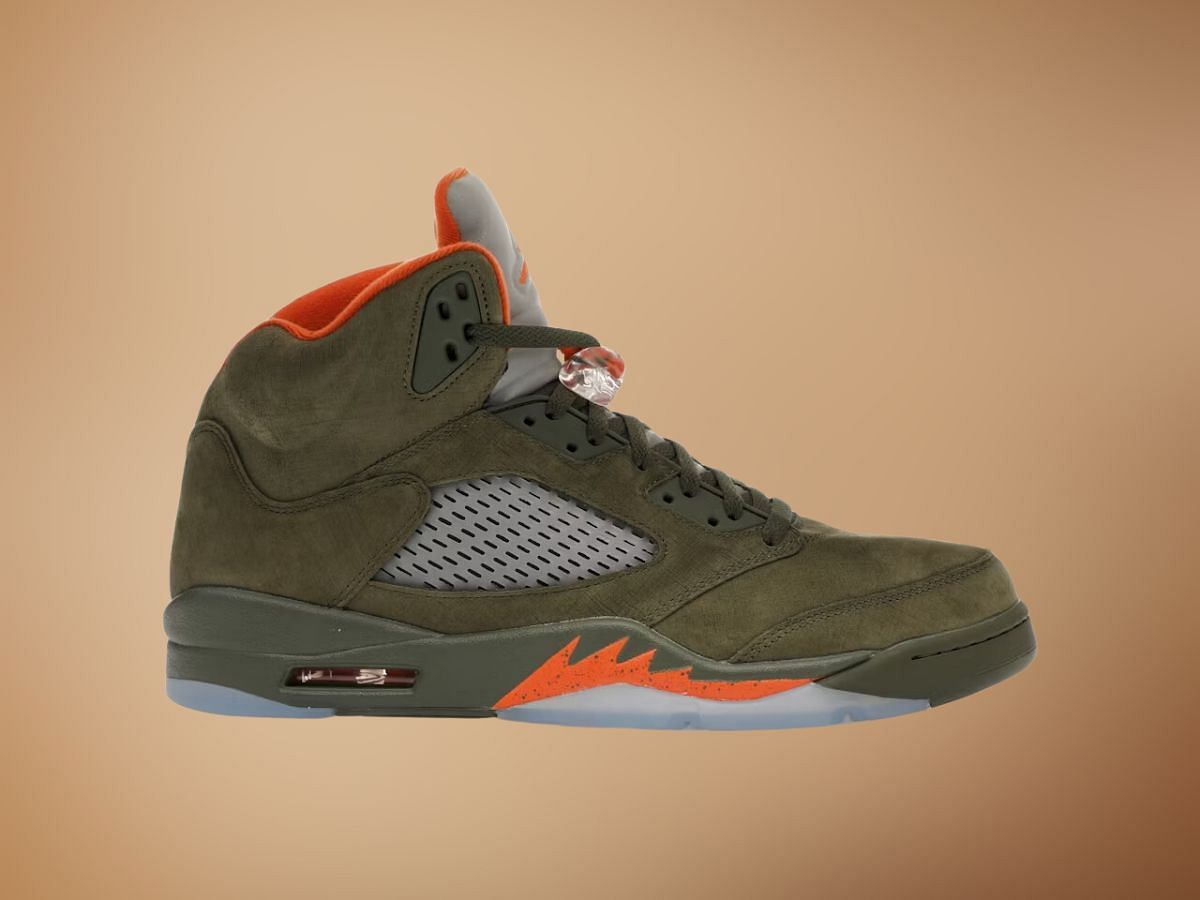 The Air Jordan 5 &#039;Olive&#039; (Image via StockX)