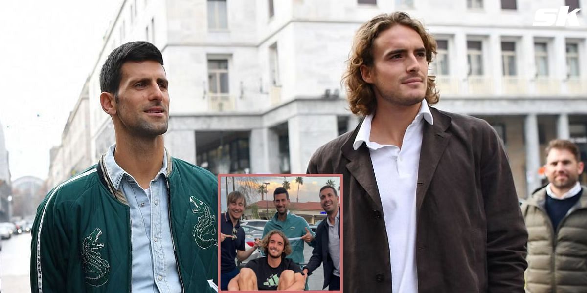 Novak Djokovic and Stefanos Tsitsipas 